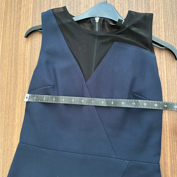 Topshop - blue dress with mesh detailing - Picture 9 of 10
